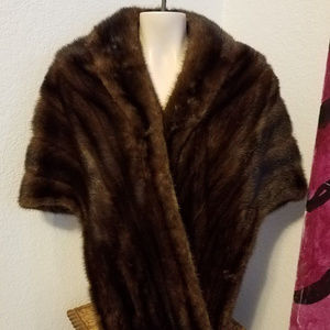 REAL MINK STOLE, SCHNEIDER SANFRAN - BENEFITS RESCUE DOGS=FINAL PRICE